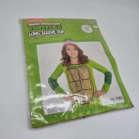 Teenage Mutant Ninja Turtles Long Sleeve Shirt Youth M/L Green Costume Top NWT - Picture 7 of 7